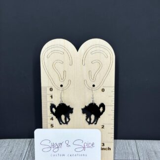Black Acrylic Halloween Earrings