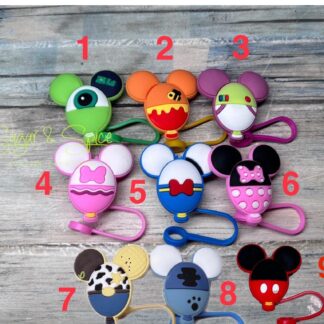 Cartoon Mouse Ear Straw Toppers