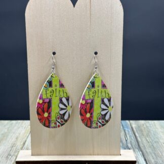 Faith Faux Leather Earrings