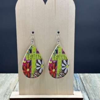 Faith Faux Leather Earrings