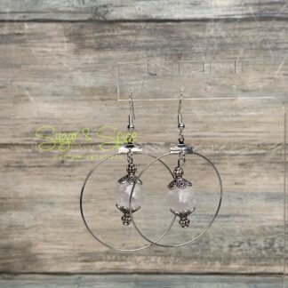 Crackle Quartz Dangle Earrings
