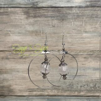 Crackle Quartz Dangle Earrings