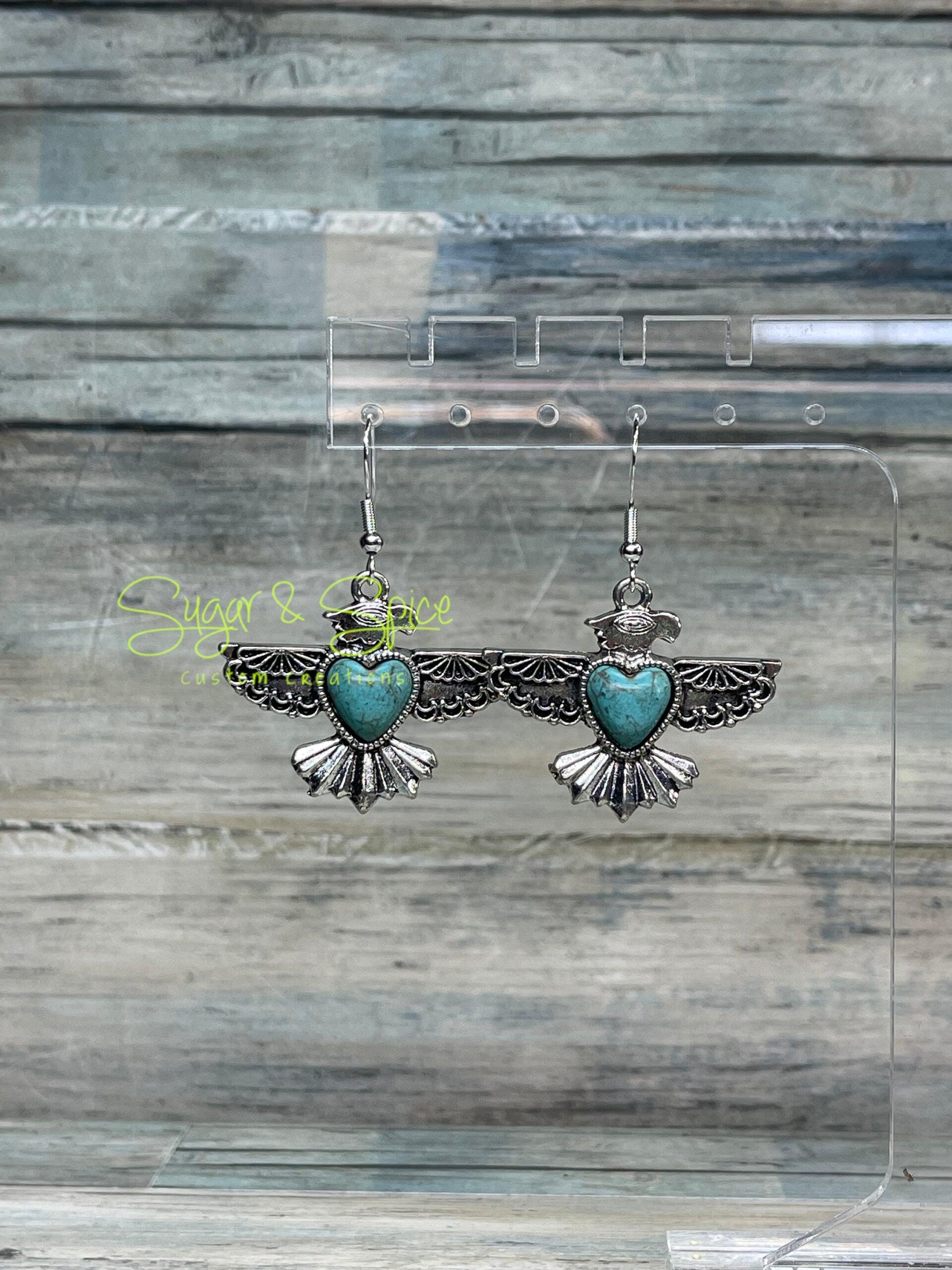 Various Turquoise and Western Dangle Earrings - Image 8