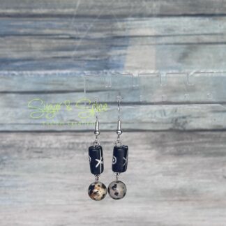 Buffalo Bone Hair Pipe Earrings