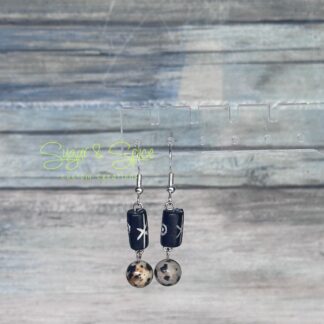 Buffalo Bone Hair Pipe Earrings