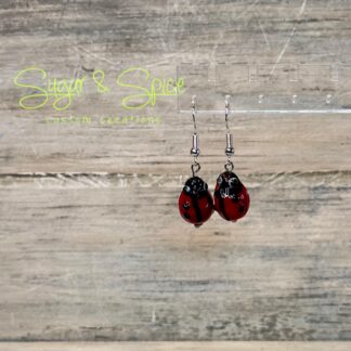 Glass Ladybug Earrings