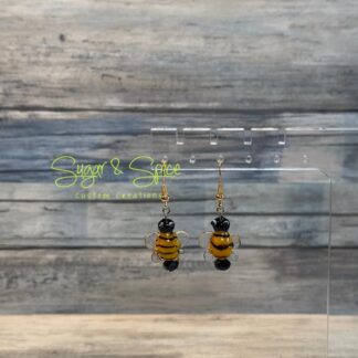 Glass Bumblebee Earrings