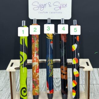 Fall Themed Fabric Wrapped Resin Pens