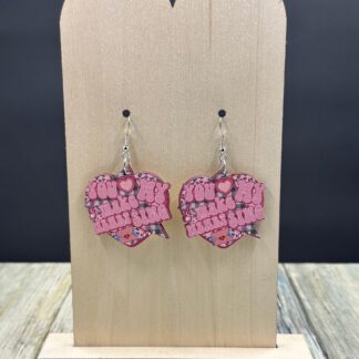 Wooden Valentine Earrings