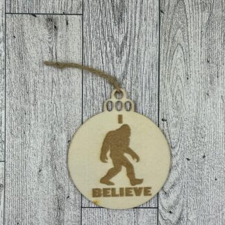 Big Foot "I Believe" Christmas Ornament