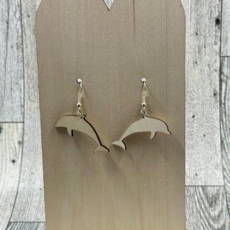 Wooden Dolphin Earrings