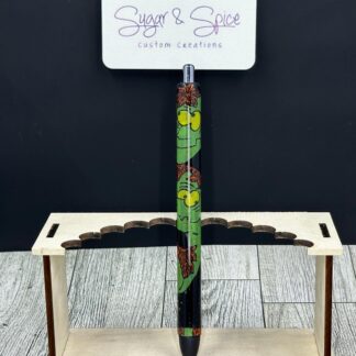 Playful Witch Fabric Wrapped Resin Pen