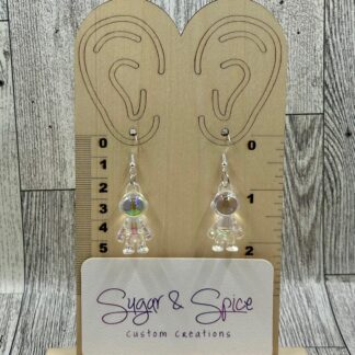 Iridescent Astronaut Earrings