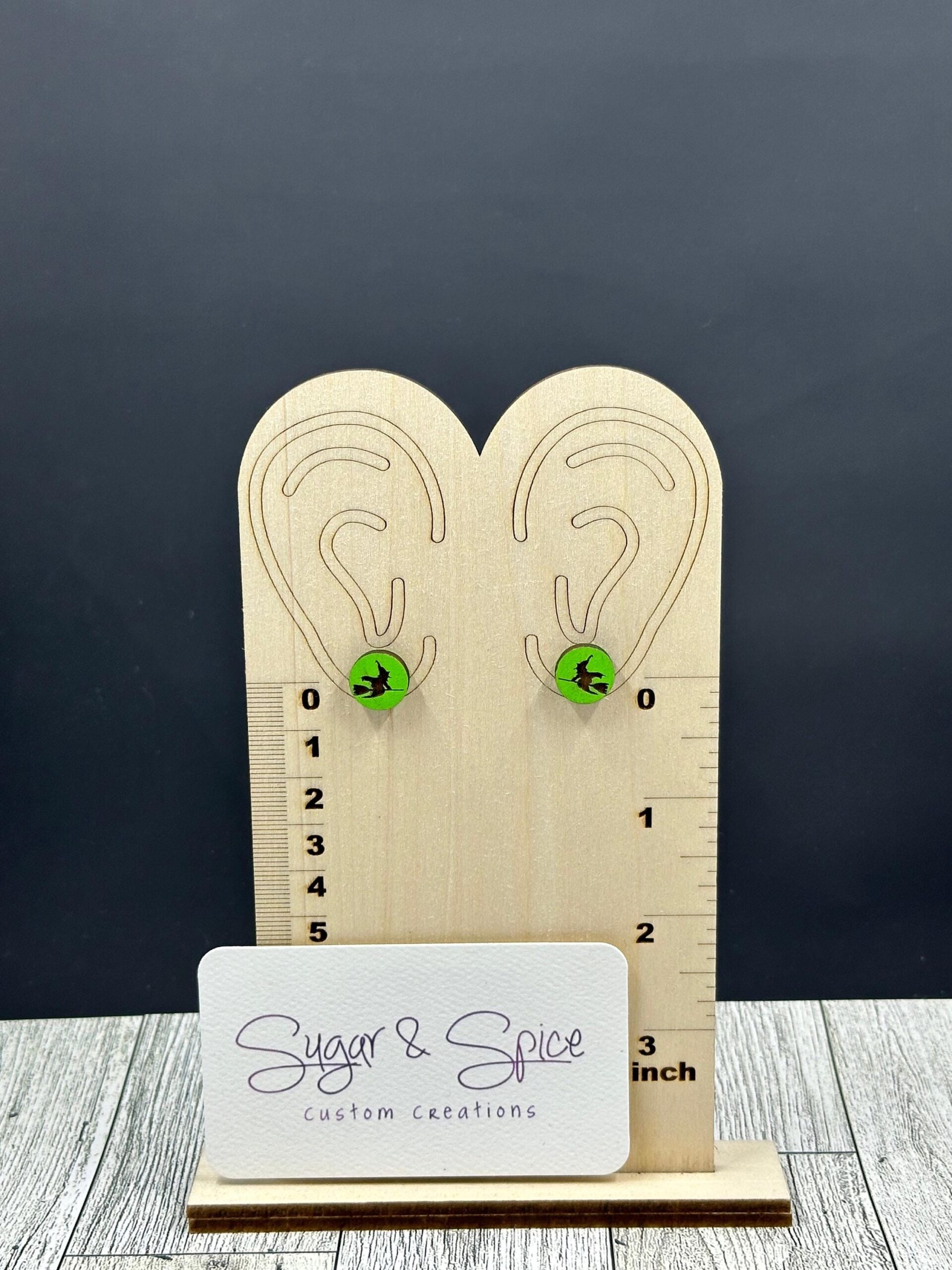 Laser Cut Witch Earrings - Image 2