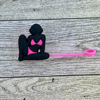 Pink Bikini Women Straw Toppers