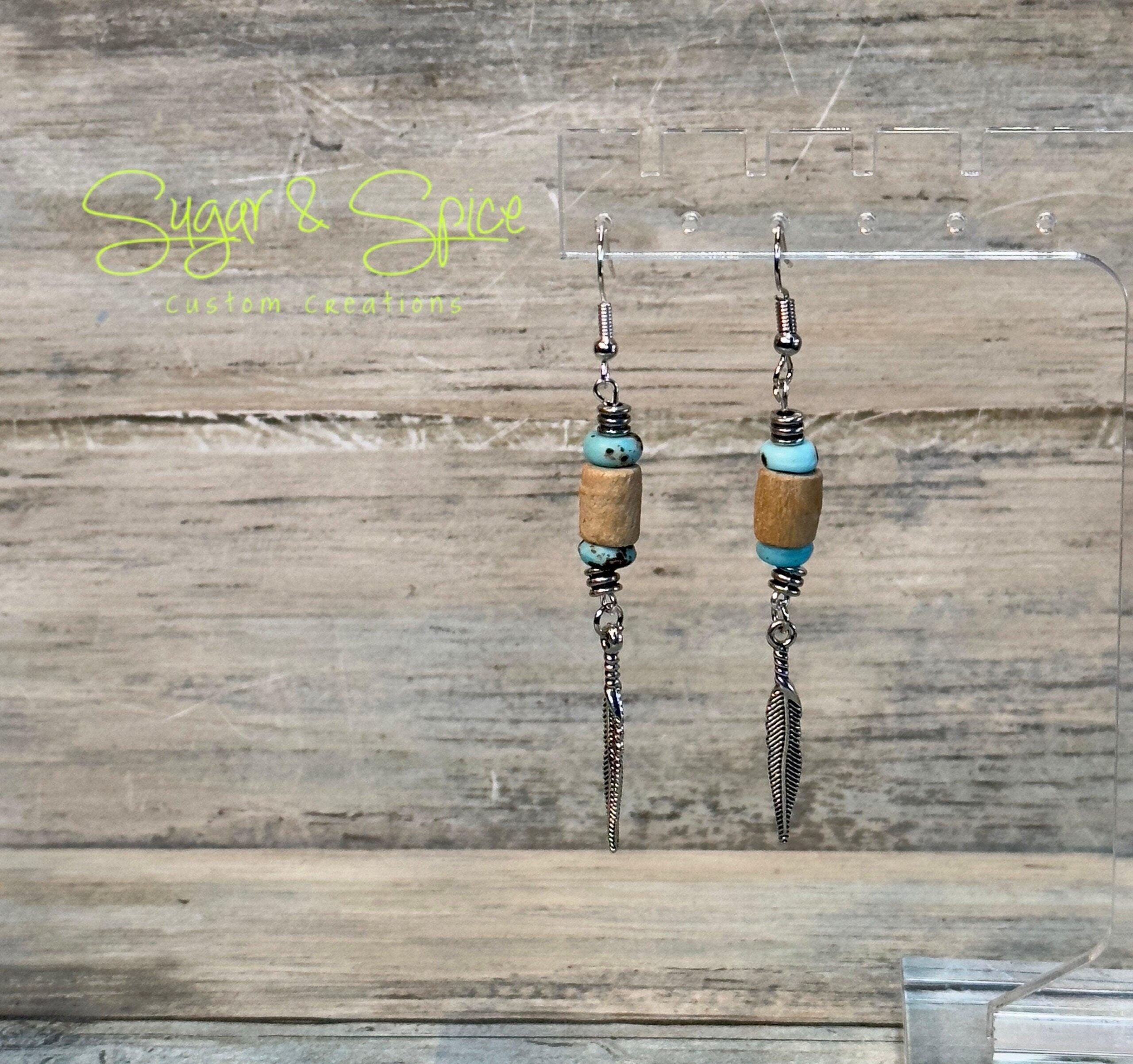 Unique Single Feather Earrings - Image 4