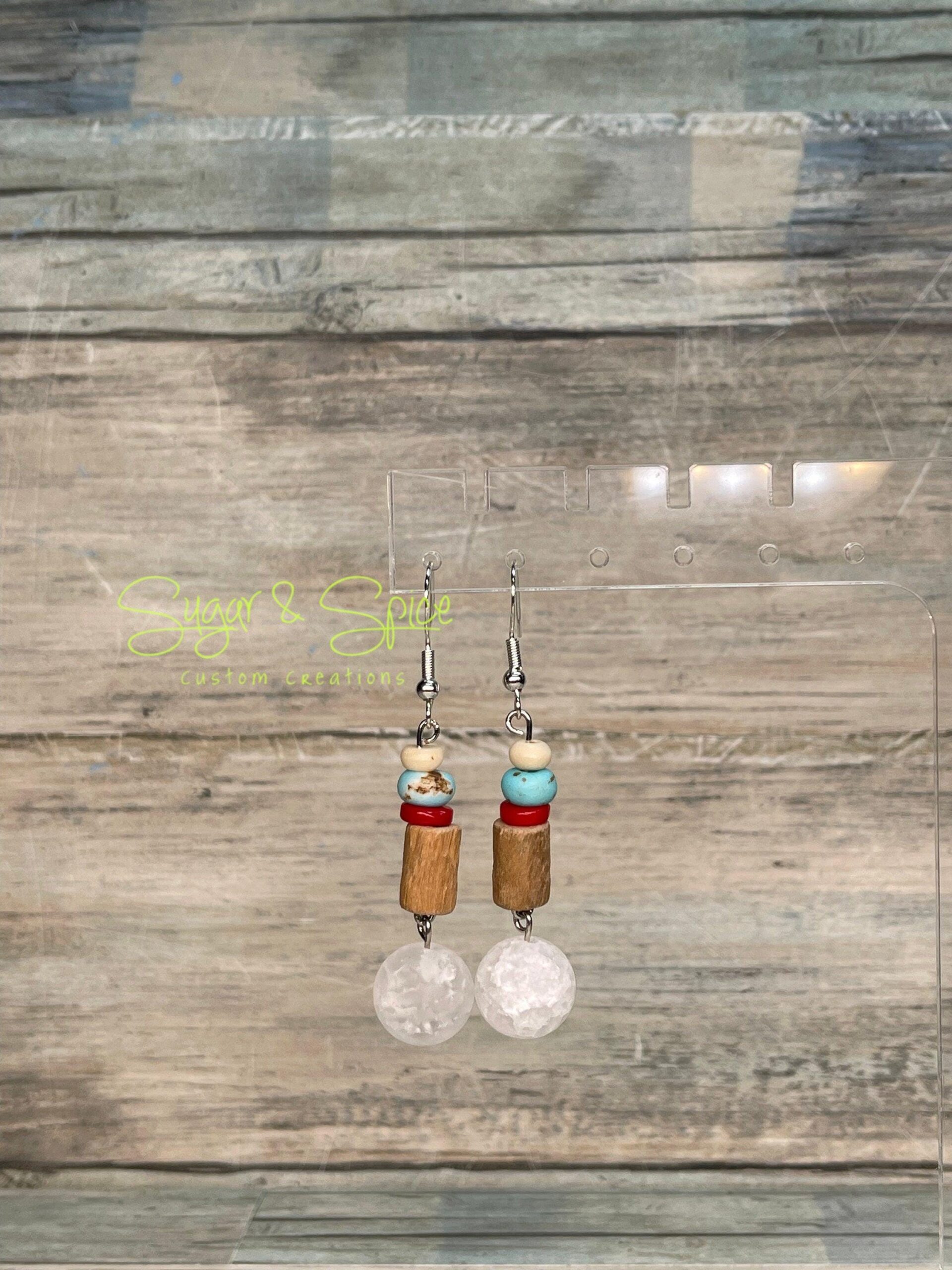 Crackle Quartz Dangle Earrings - Image 8