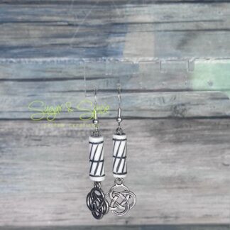 Buffalo Bone Hair Pipe Earrings