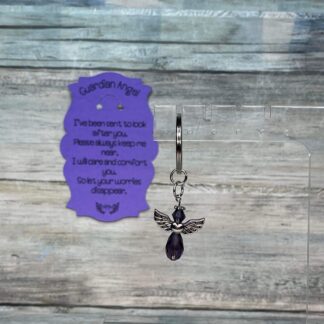 Small Winged Silver Angel Keychains