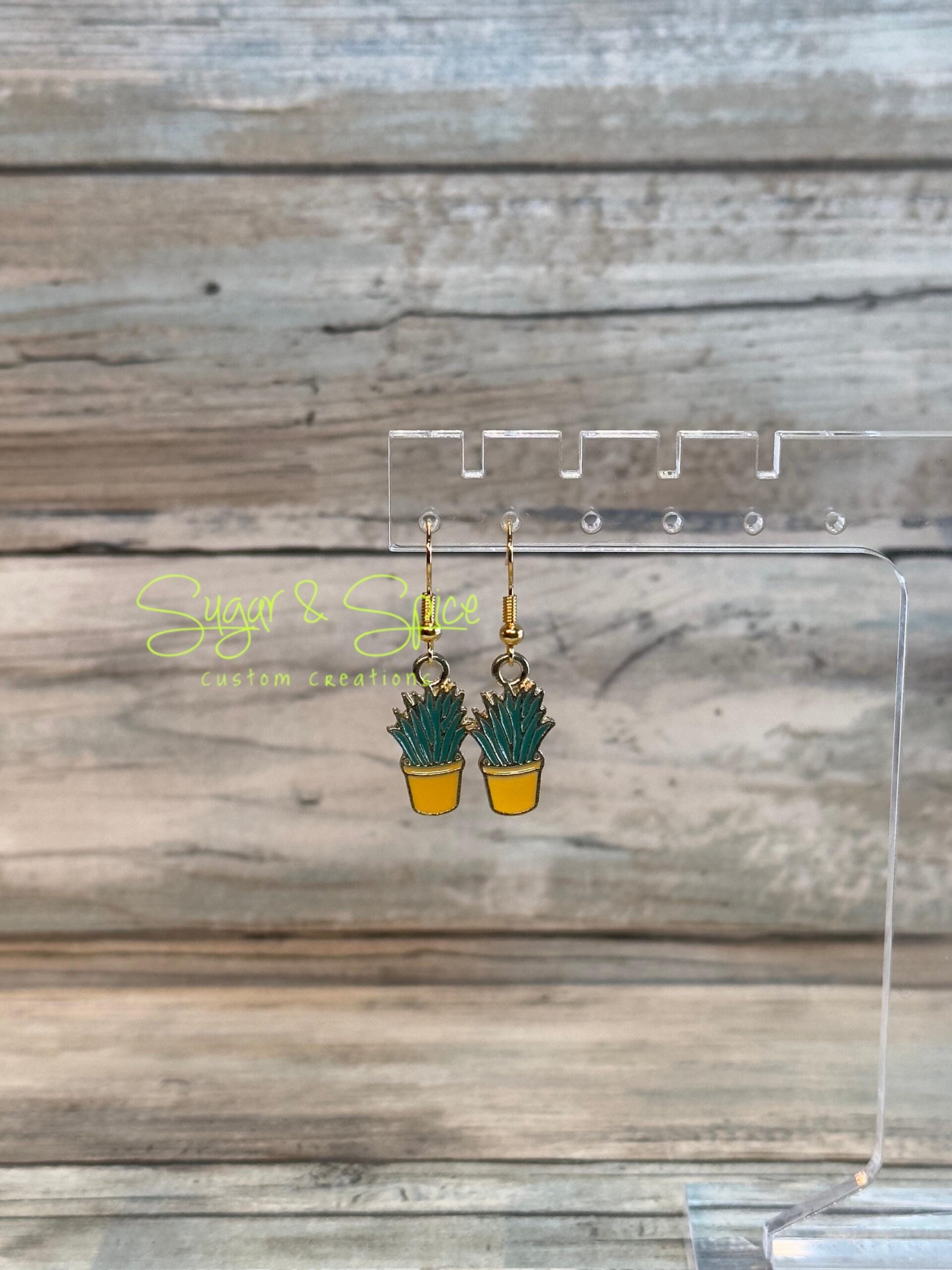 Succulent/ Cacti Earrings - Image 2