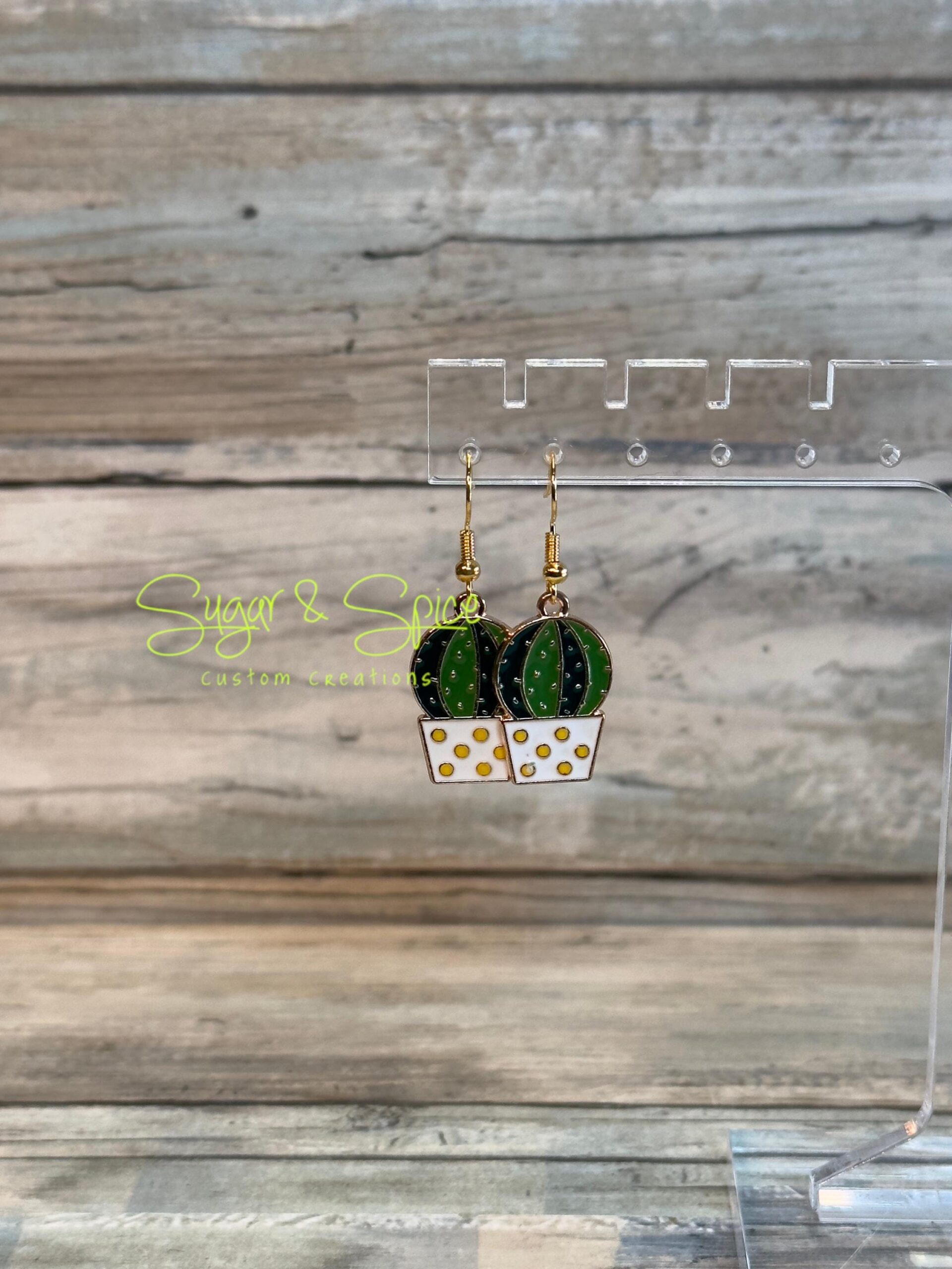 Succulent/ Cacti Earrings - Image 4