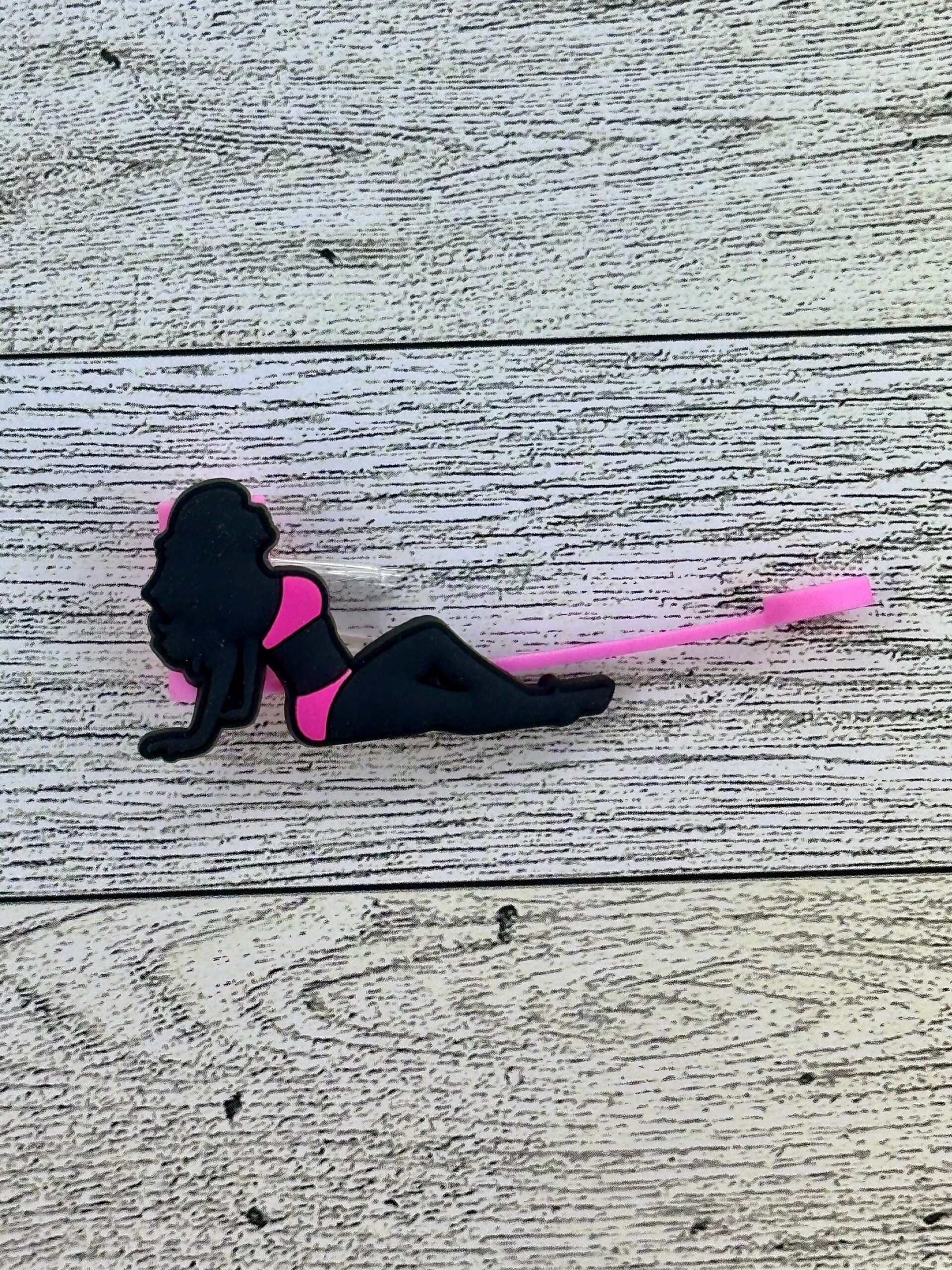 Pink Bikini Women Straw Toppers - Image 2