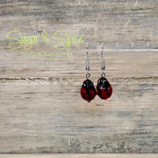 Glass Ladybug Earrings