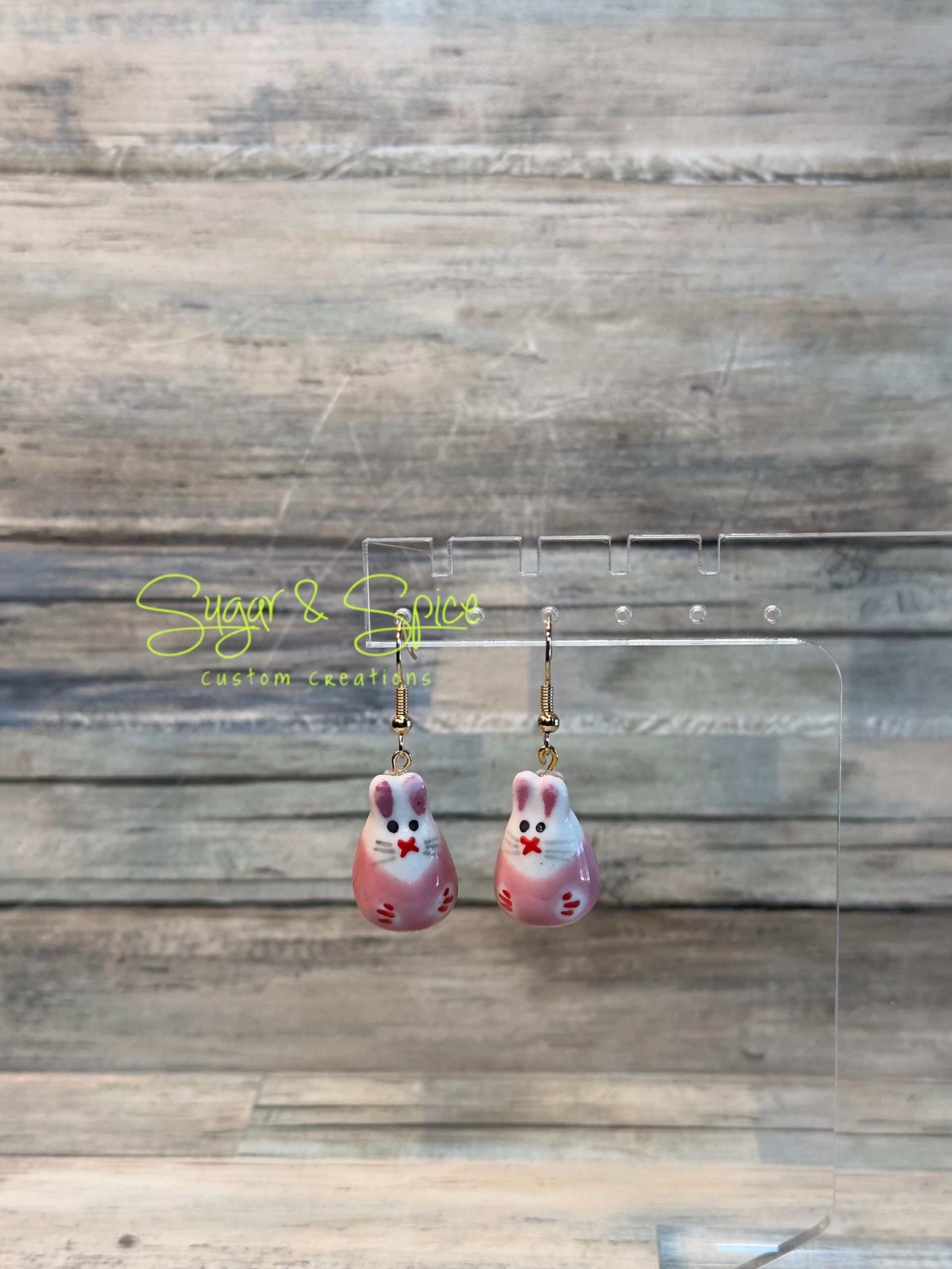 Ceramic Bunny Earrings