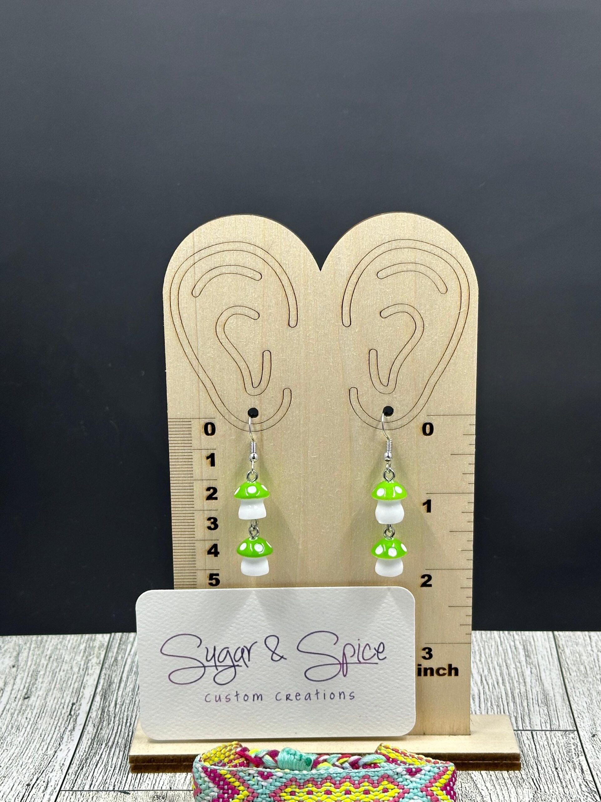 Double Dangle Green Mushroom Bundle