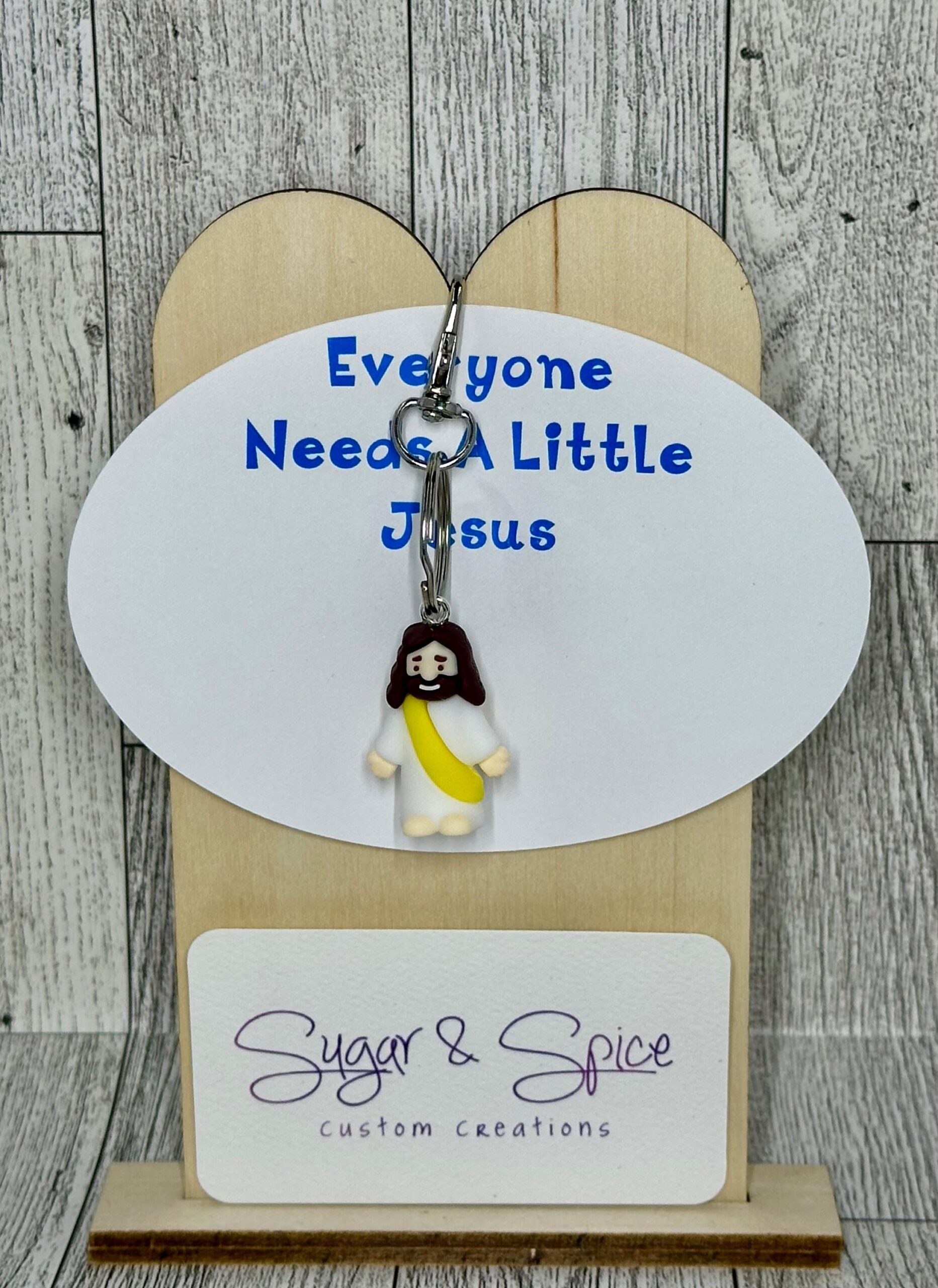 Everyone Needs A Little Jesus Keychains - Image 4