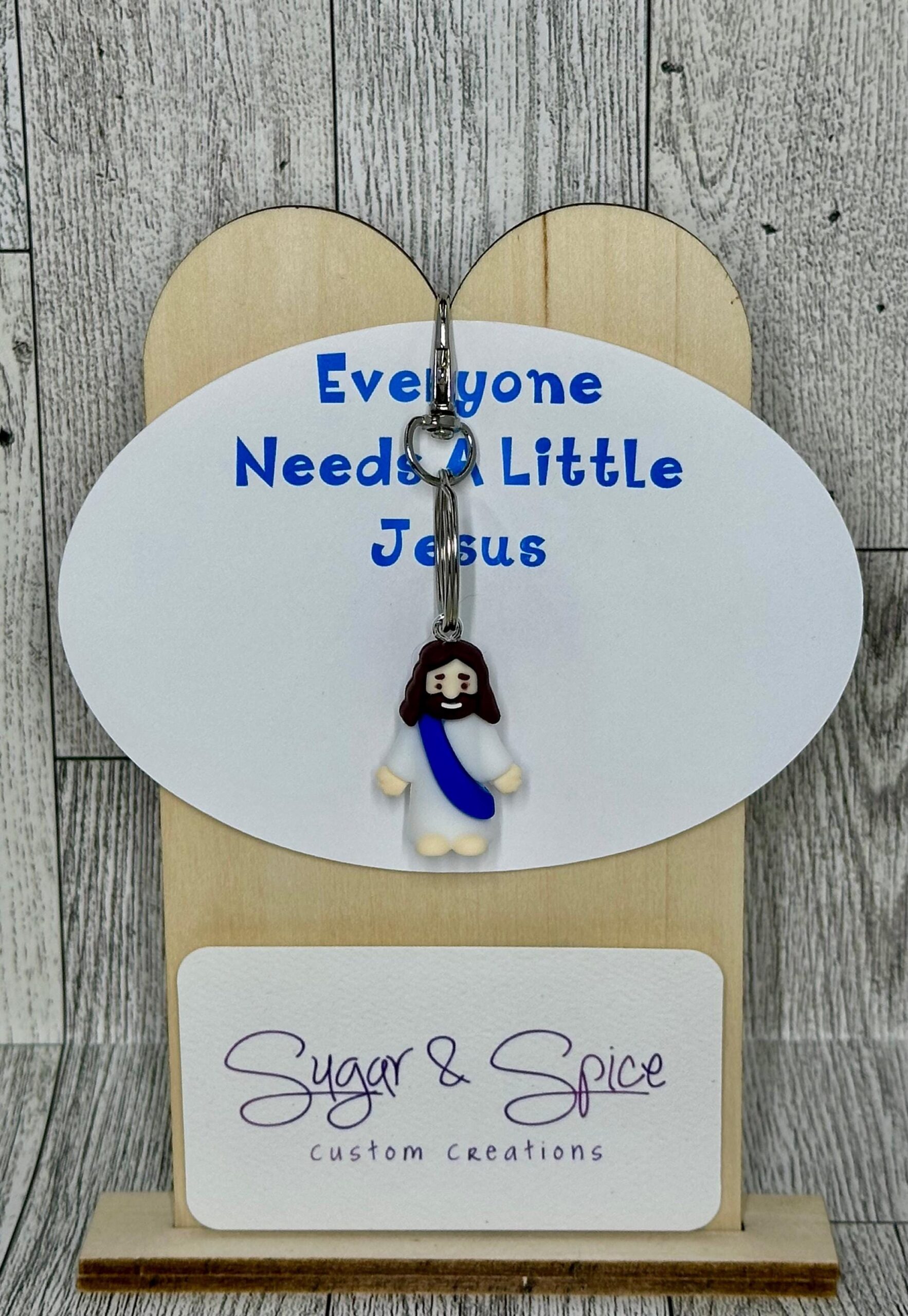 Everyone Needs A Little Jesus Keychains - Image 3