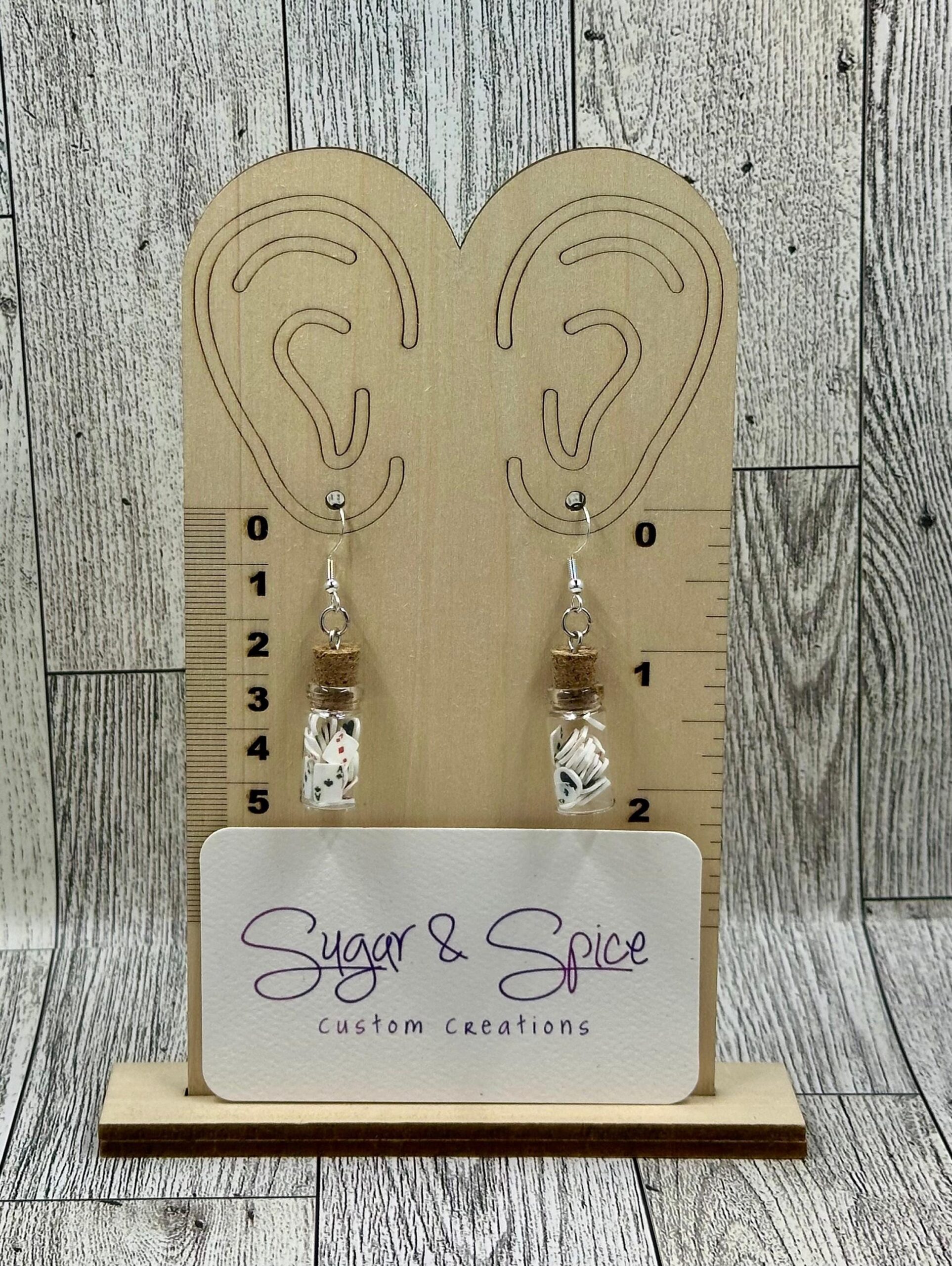 Bottle of Cards Earrings