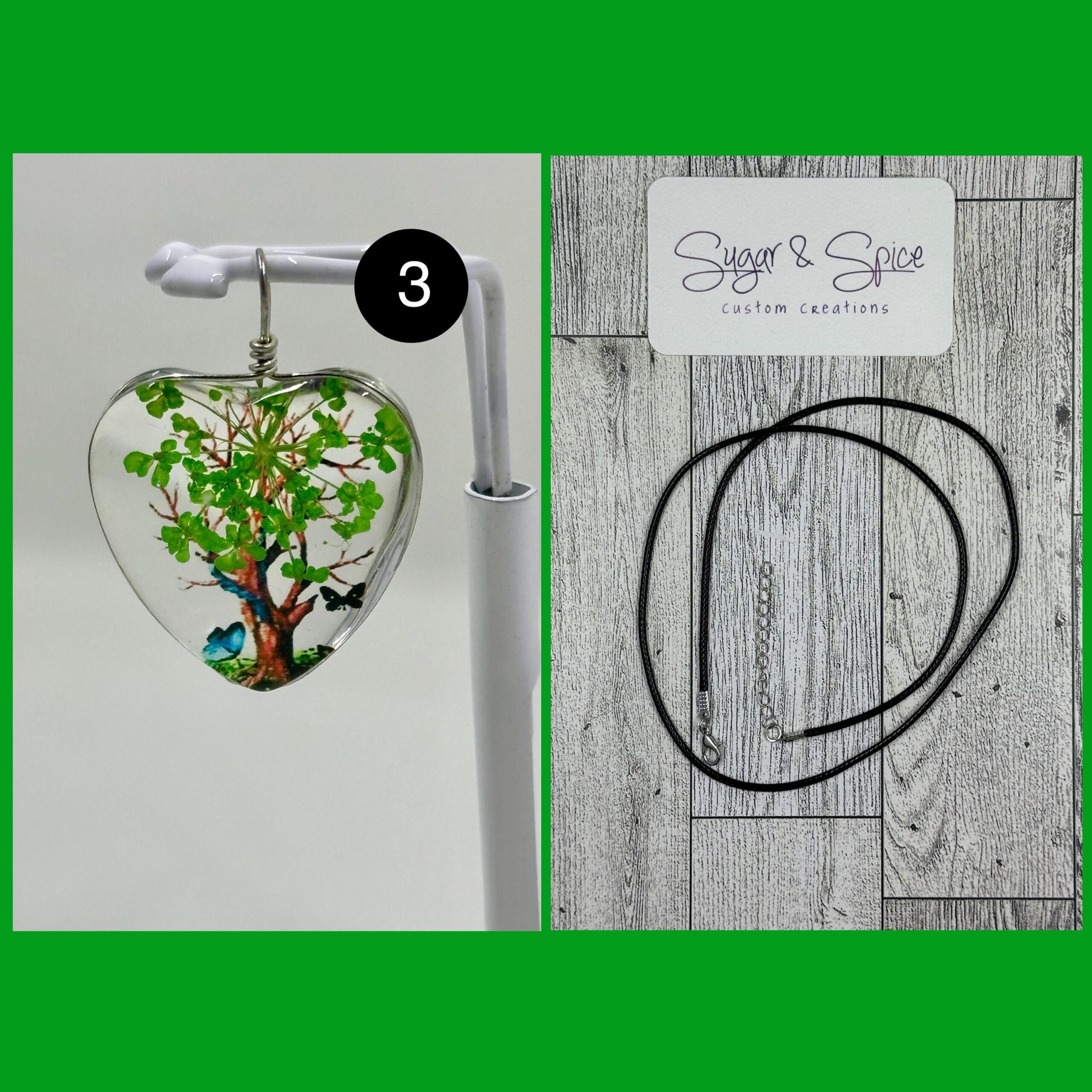 Pressed Dried Flower Charm Necklaces Set 1 - Image 3