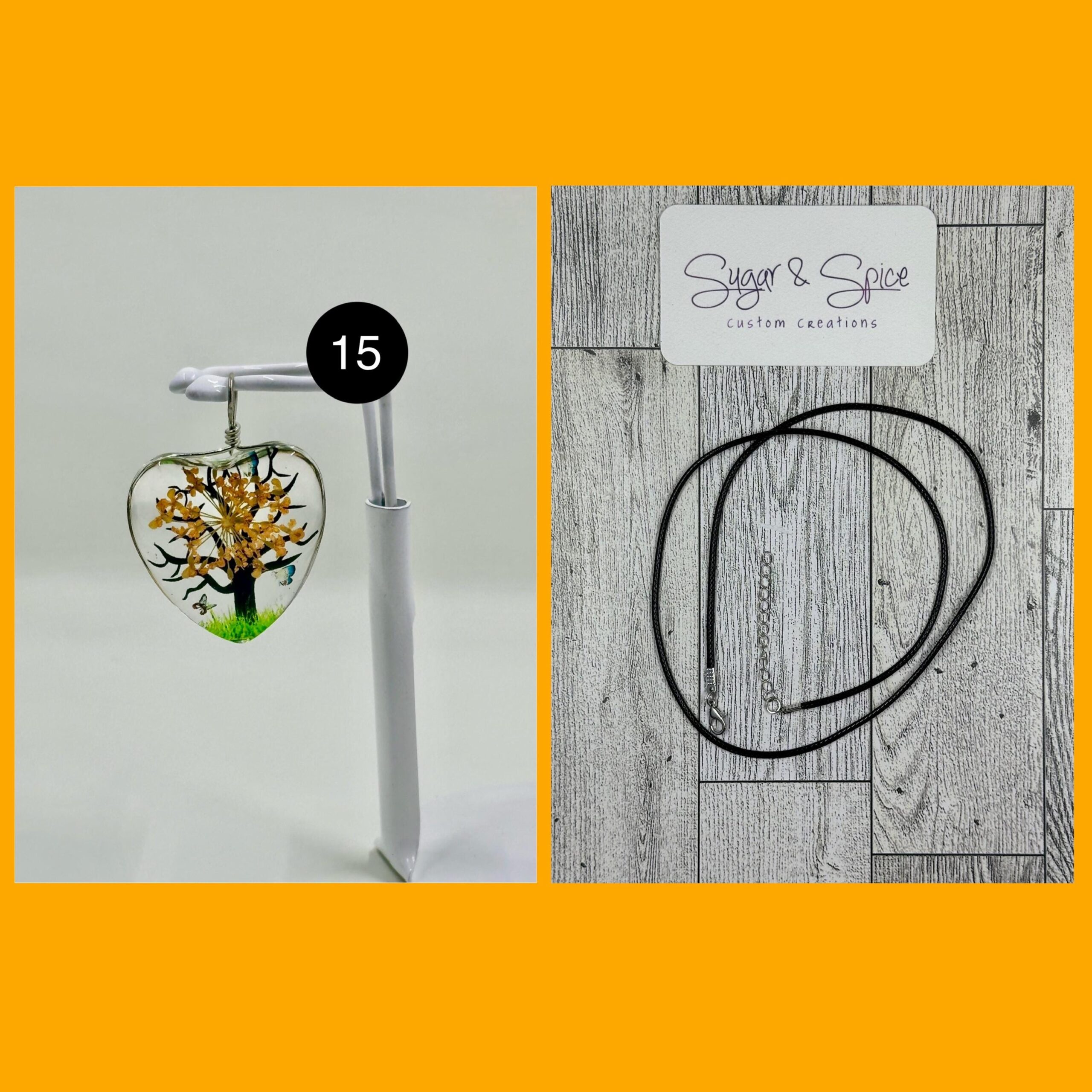 Pressed Dried Flower Charm Necklaces Set 1 - Image 12