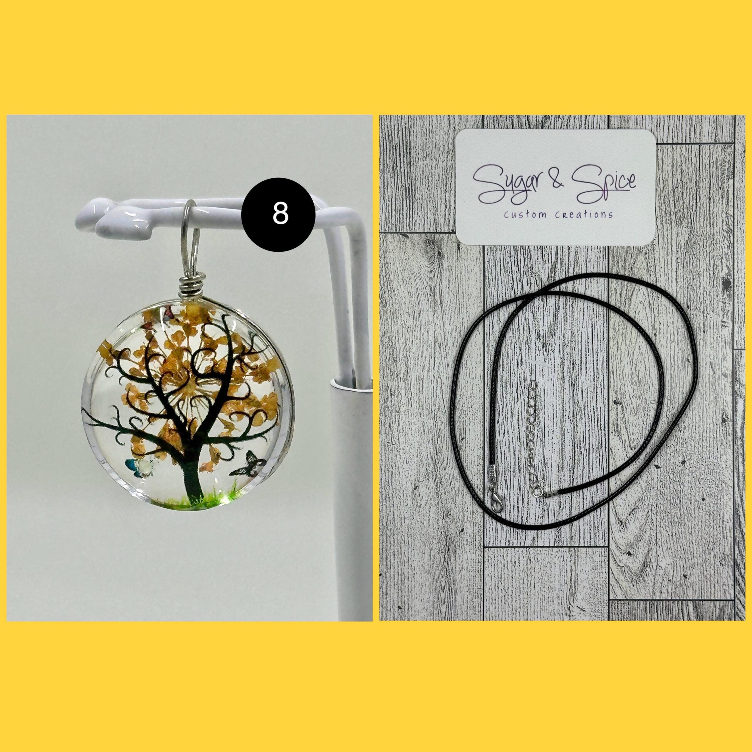 Pressed Dried Flower Charm Necklaces Set 1 - Image 7
