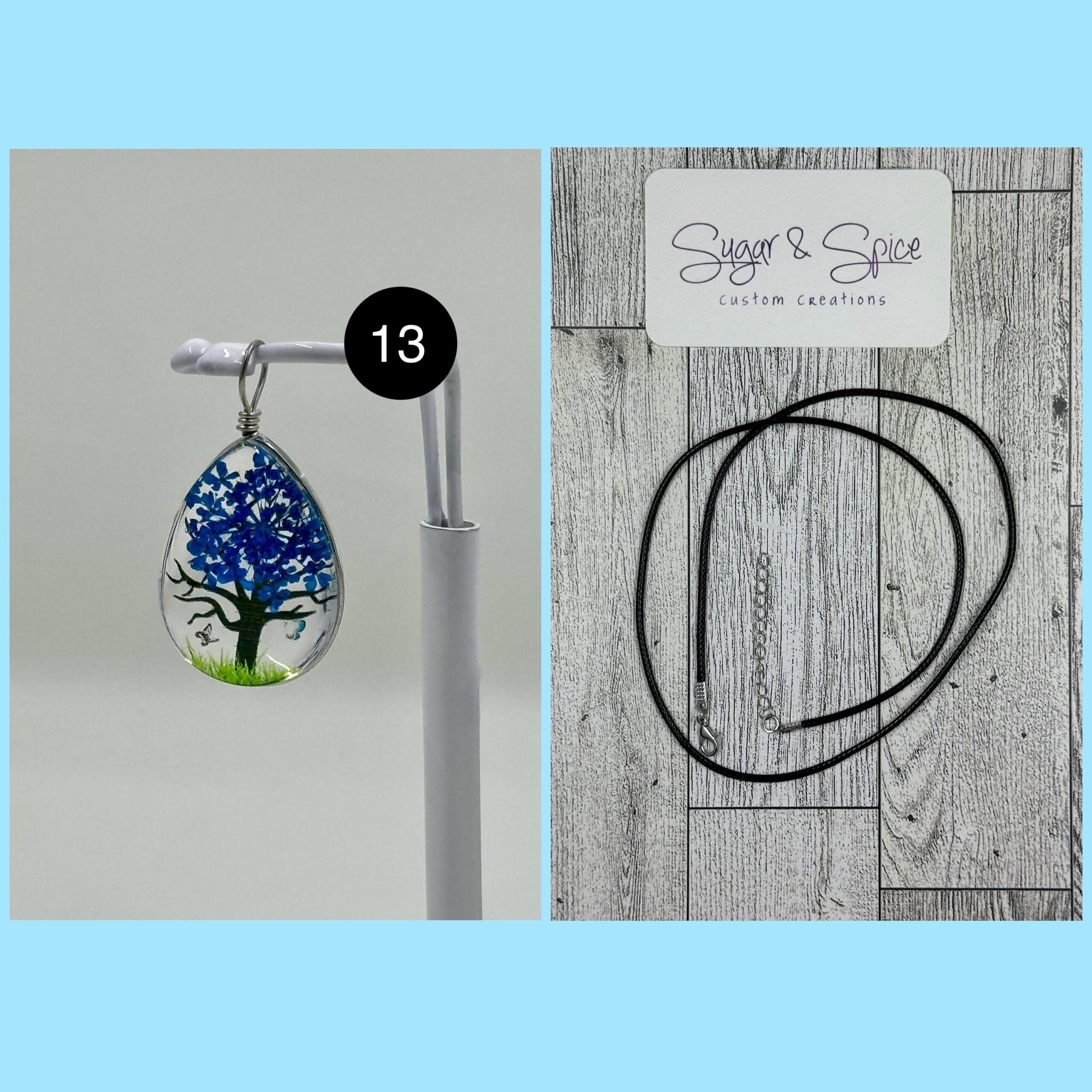 Pressed Dried Flower Charm Necklaces Set 1 - Image 10