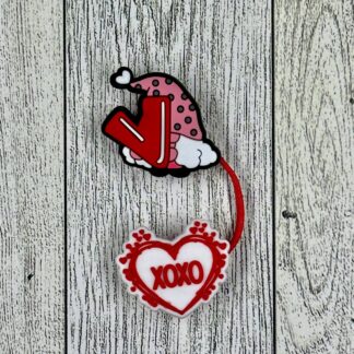Valentine Straw Toppers with Two Focal Points