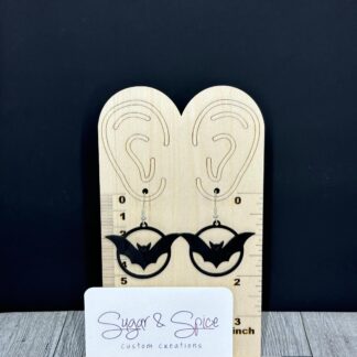 Black Acrylic Halloween Earrings