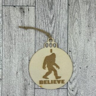 Big Foot "I Believe" Christmas Ornament