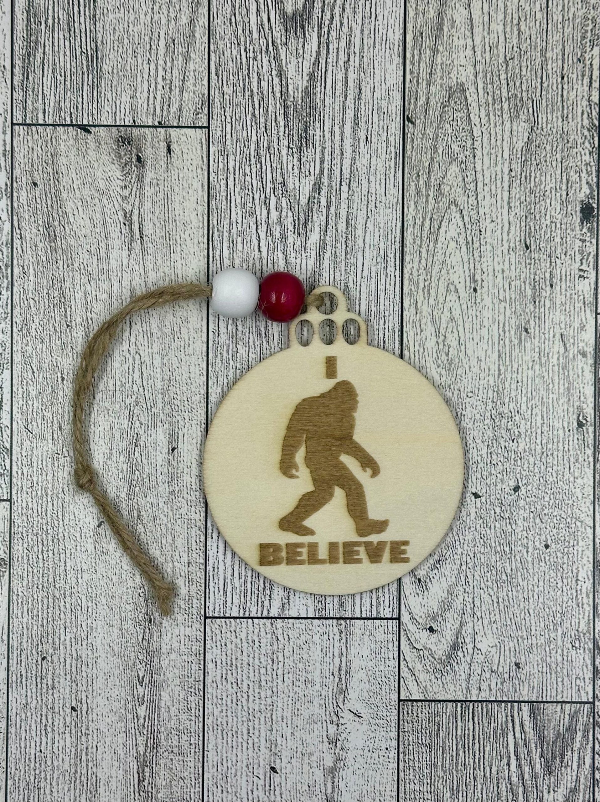 Big Foot "I Believe" Christmas Ornament - Image 3