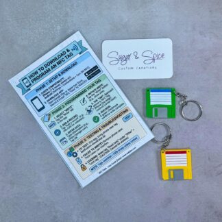 Retro Floppy Disc NFC Keychains
