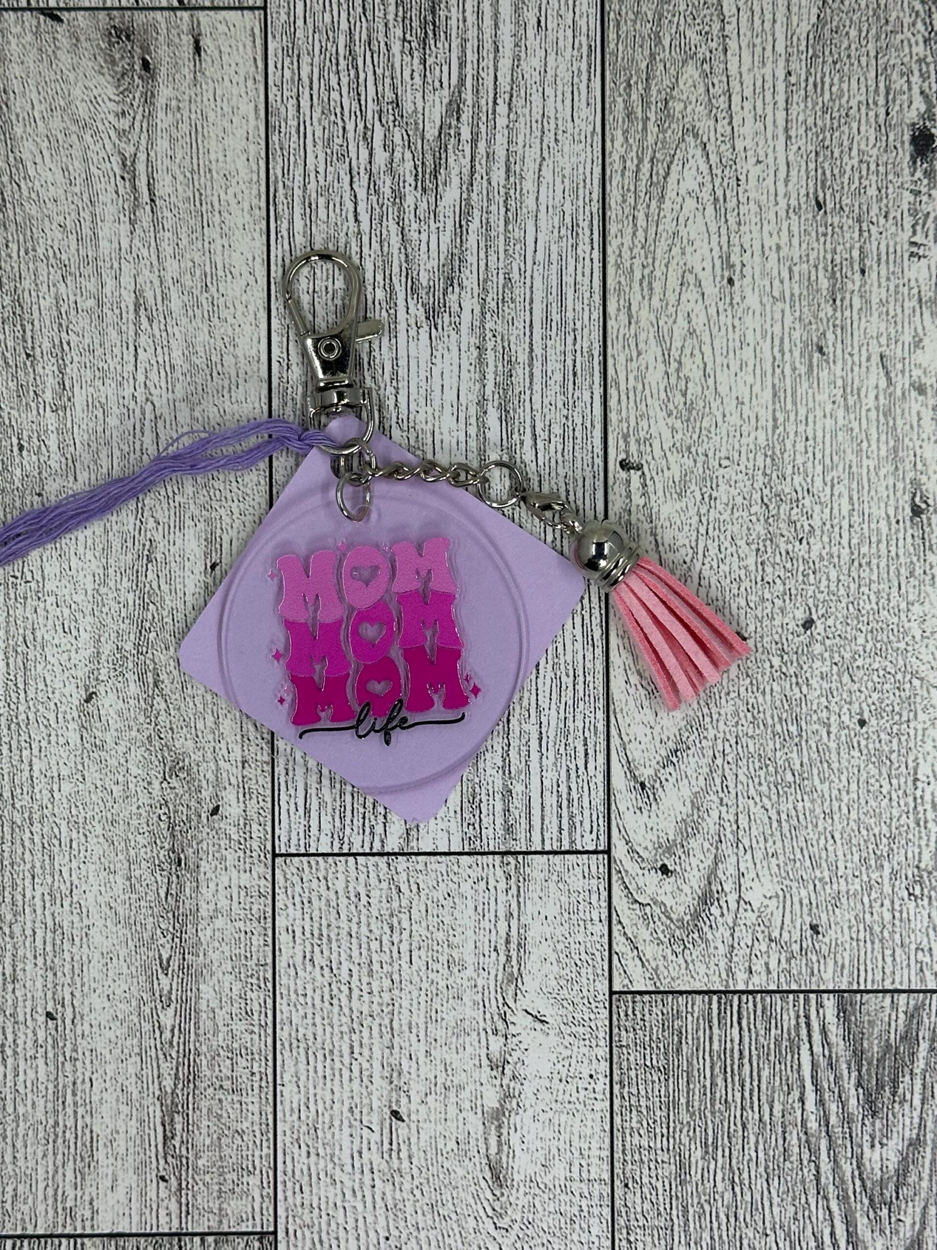 Mom Keychain w/ Tassel