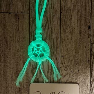 Glow In The Dark Mini Paracord Dream Catcher Keychain / Charm